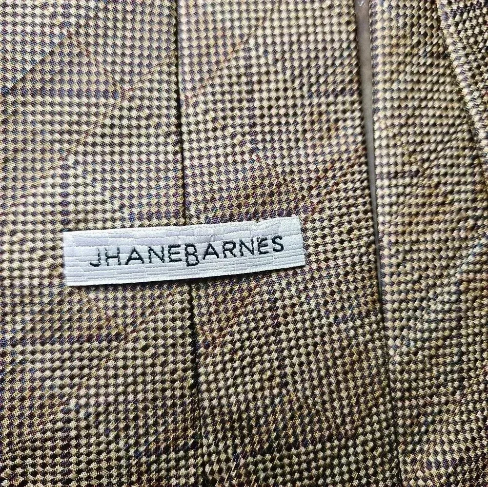 Jhane Barnes Tie Geometric Print 100% Silk